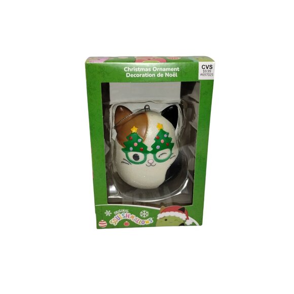 Squishmallows Cam Calico Cat 3 in Christmas Tree Holiday Ornament Kurt Adler New - Picture 2 of 8
